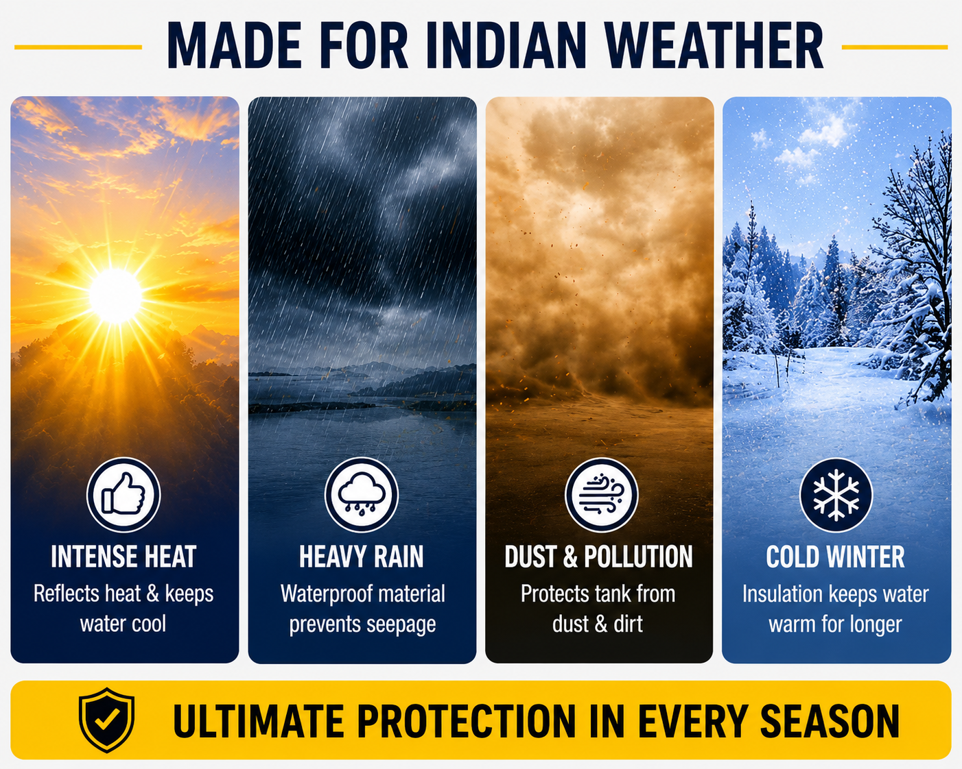 Climate Protect Insulated Heat Proof Water Tank Cover