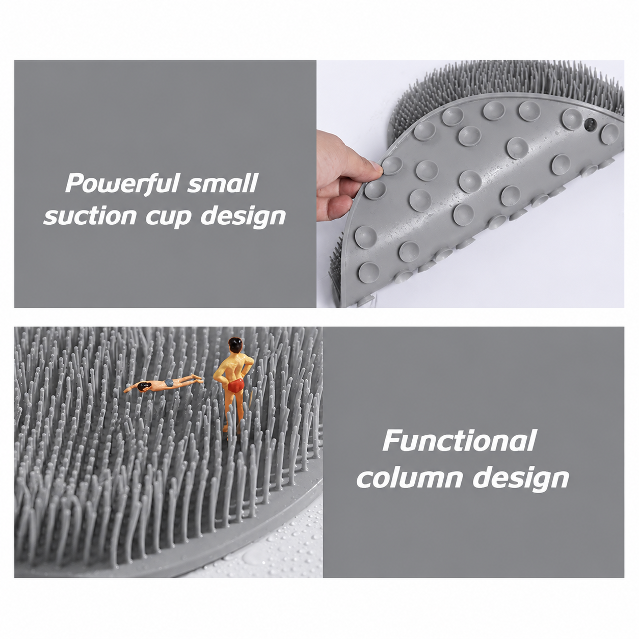Soft Silicone Bath Scrubber for Feet & Body (pack of 2)