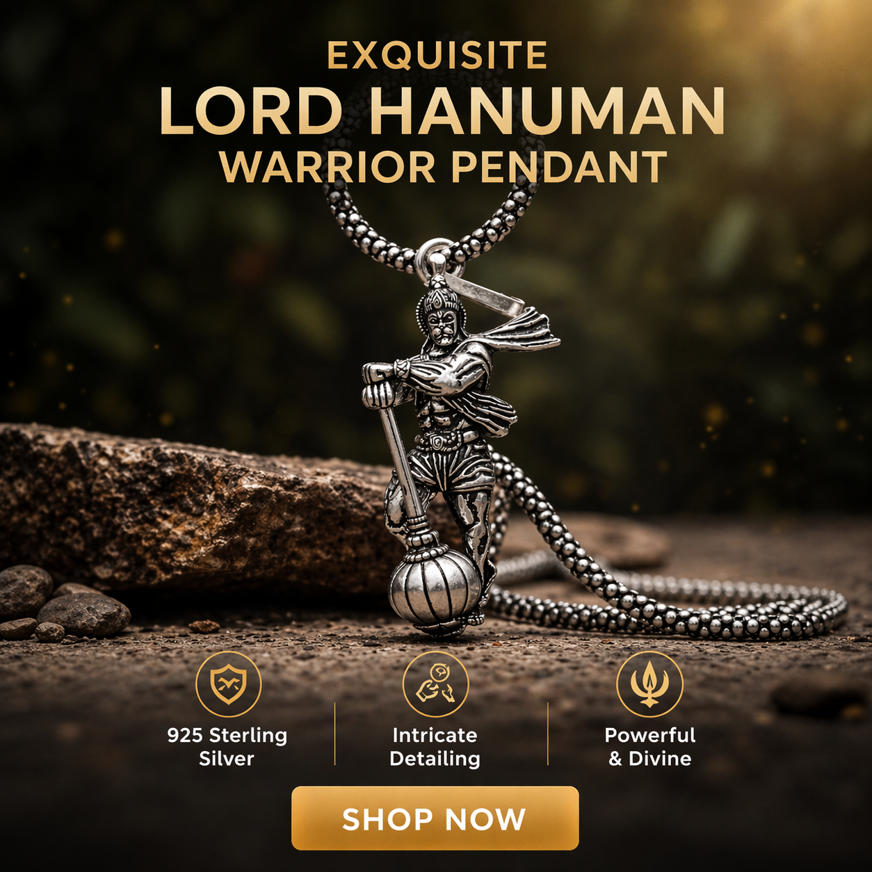 Shree Hanuman Blessing Pendant Chain
