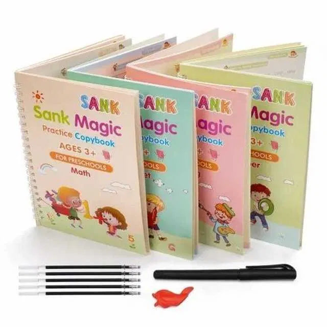 Magic Practice Copybook - (4 Book + 10 Refill)