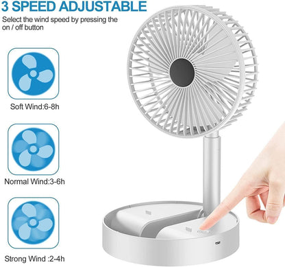 Folding Rechargeable Table Fan