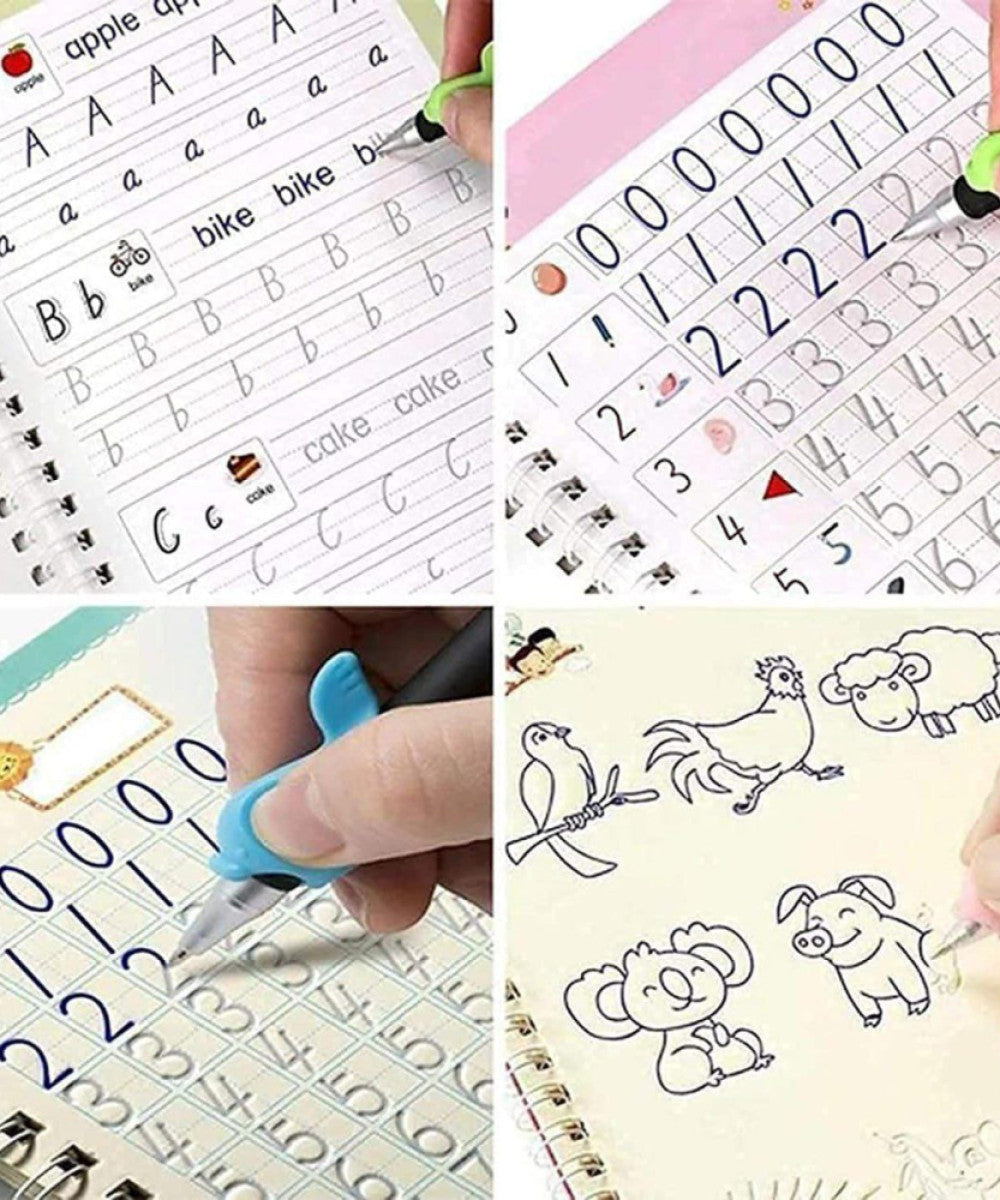 Magic Practice Copybook - (4 Book + 10 Refill)