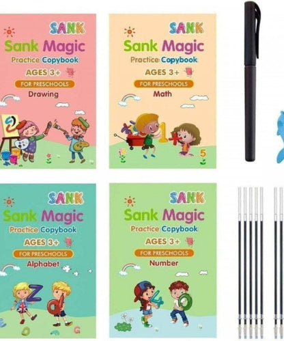 Magic Practice Copybook - (4 Book + 10 Refill)