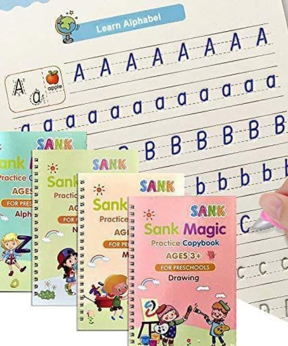 Magic Practice Copybook - (4 Book + 10 Refill)