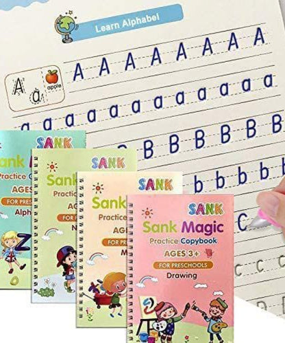 Magic Practice Copybook - (4 Book + 10 Refill)